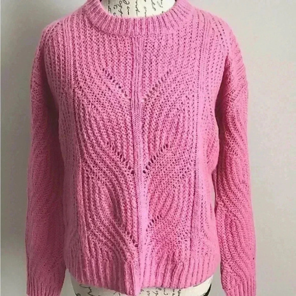 Madewell Alpaca Blend Charley Cozy Pullover Pointelle Knit Sweater - Picture 4 of 7